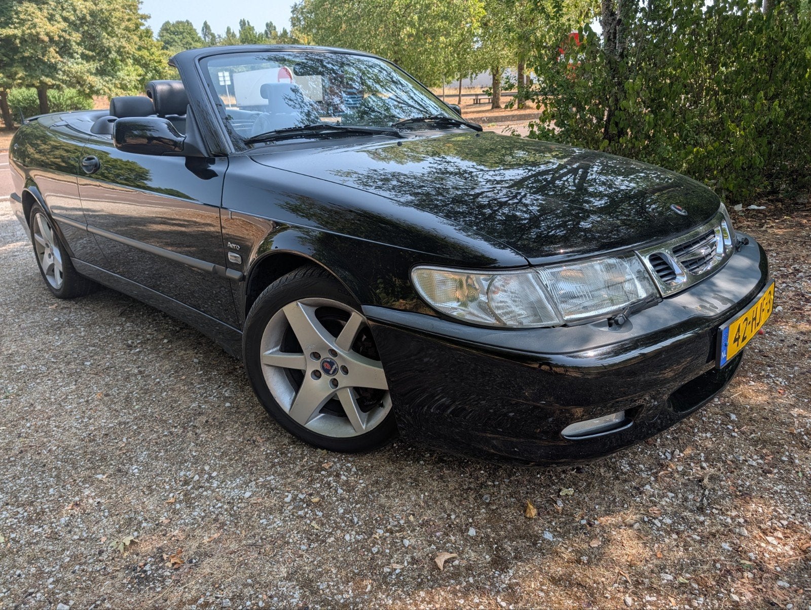 Saab 9-3 prachtige AERO BJ. 2002 Zwart Aut. 221.875.km, Auto's, Saab, Cabriolet, Zwart, Particulier, 1600 kg