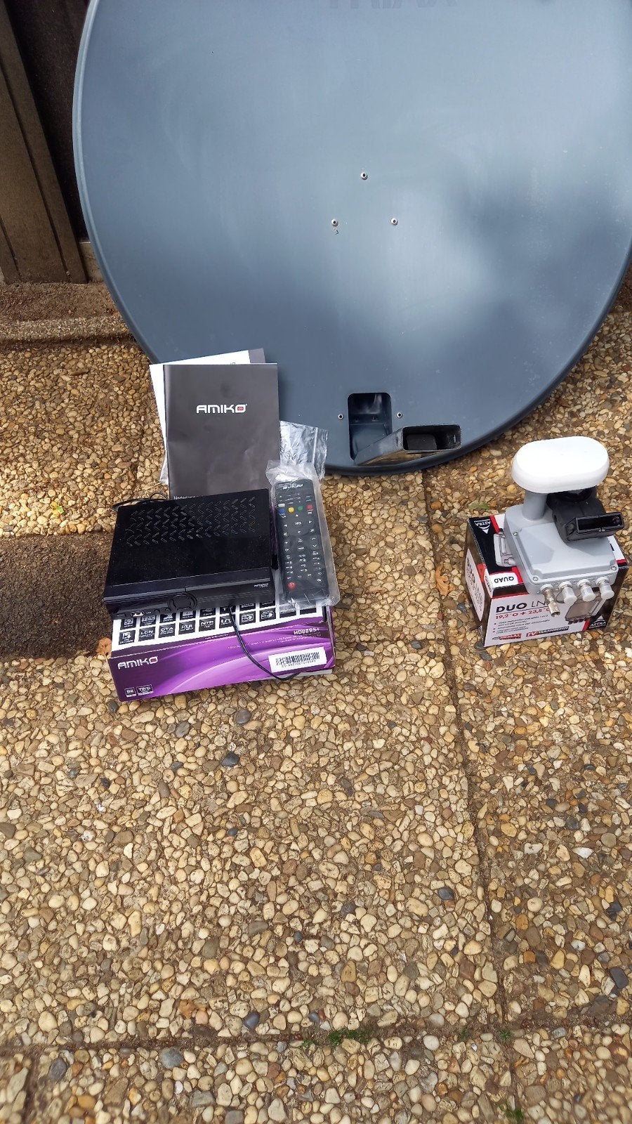 Satellietschotel met ontvanger en LNB, Ophalen of Verzenden, Zo goed als nieuw, (Schotel)antenne, Overige merken