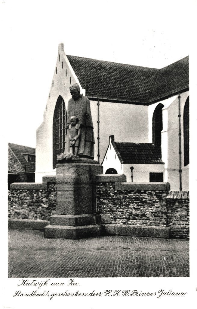 936194 Katwijk aan Zee Standbeeld Gelegenheidsstempel 1936, Ophalen of Verzenden, 1920 tot 1940, Gelopen, Zuid-Holland