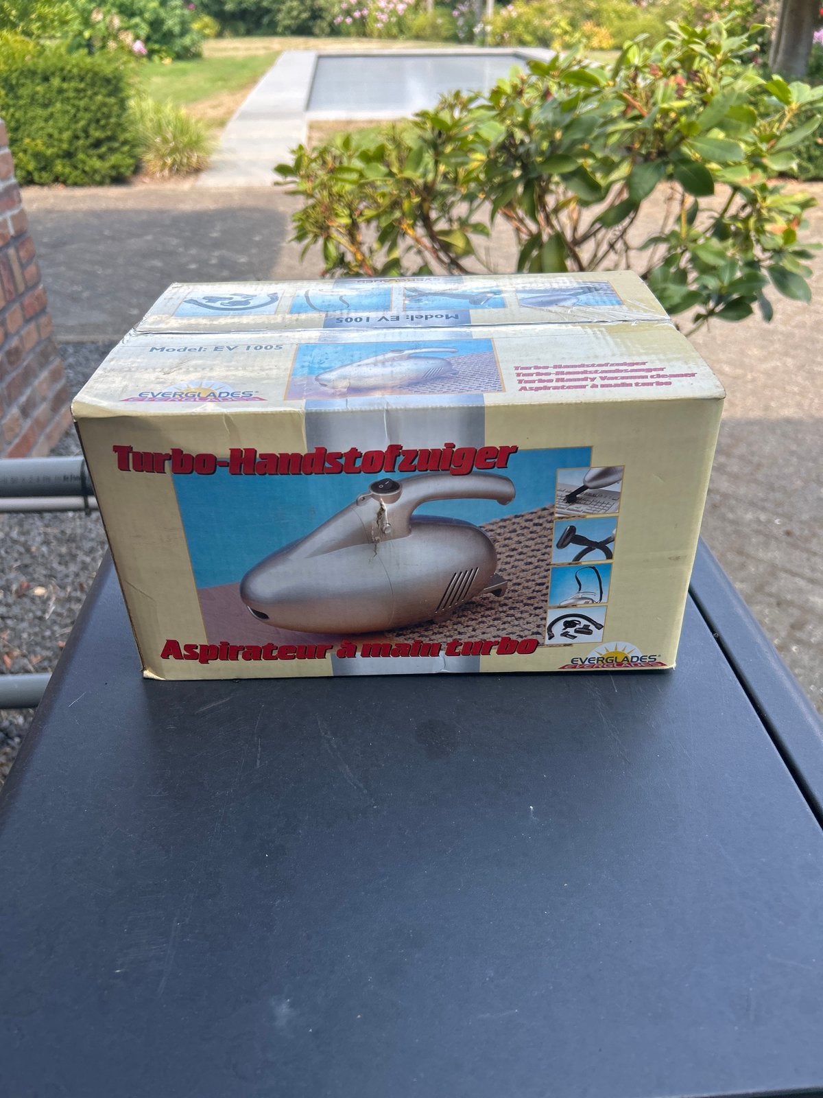 Everglades Turbo-Handstofzuiger EV 1005 - Nieuw in doos, Ophalen, Kruimeldief, Nieuw, Reservoir