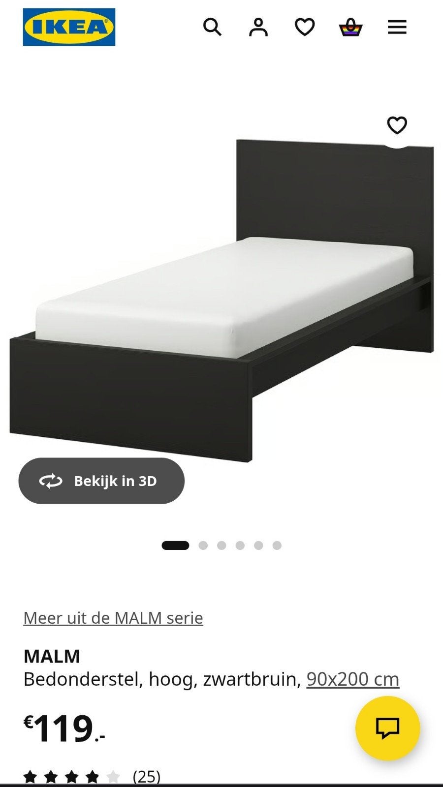 2 keer IKEA MALM bedframe 90x200 cm met lattenbodem, Ophalen, 90 cm, Eenpersoons, Zwart