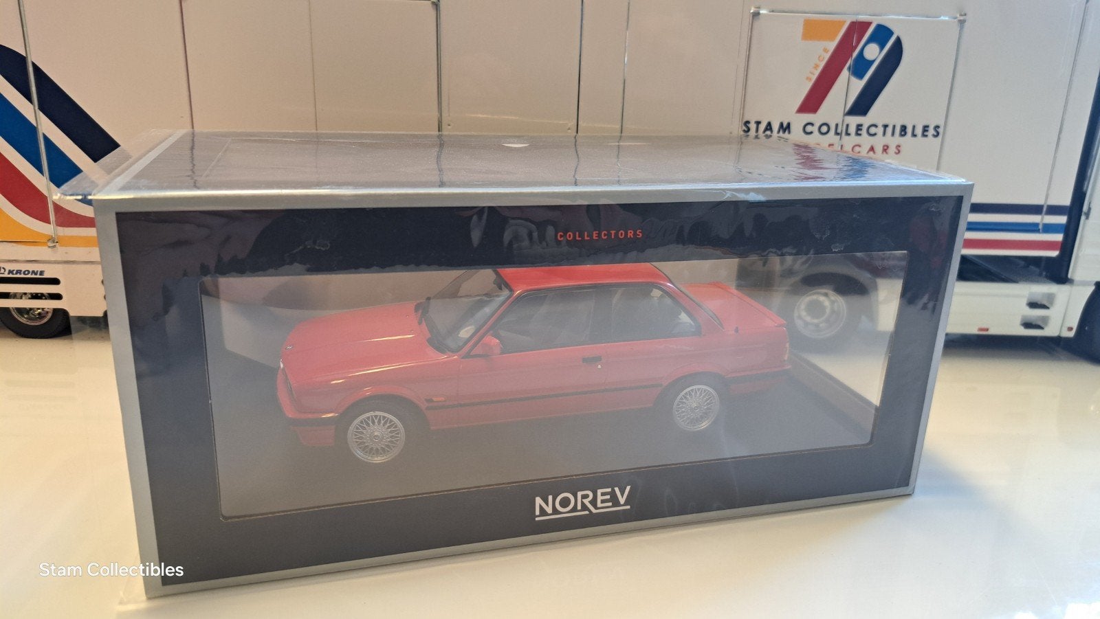 Norev BMW E30 325i Coupe Red - 1989, Auto, Norev, Ophalen of Verzenden, Zo goed als nieuw