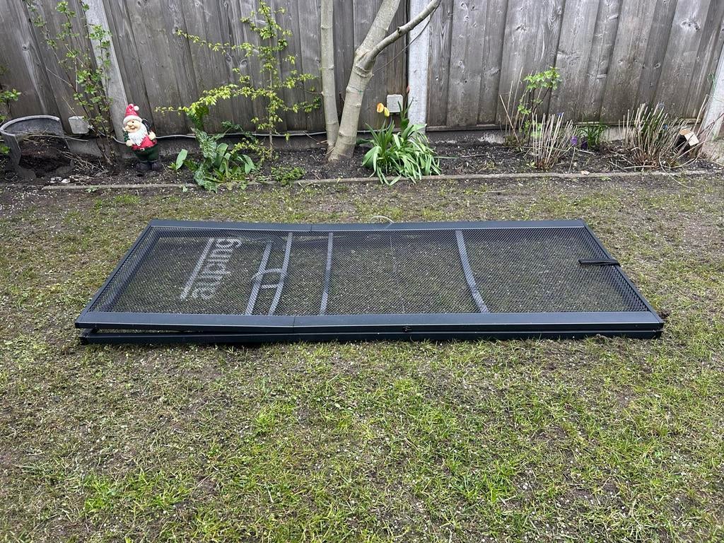 Stevig metalen bedframe Auping - Zwart, Huis en Inrichting, Slaapkamer | Bedden, Ophalen, Eenpersoons, Zwart, 80 cm