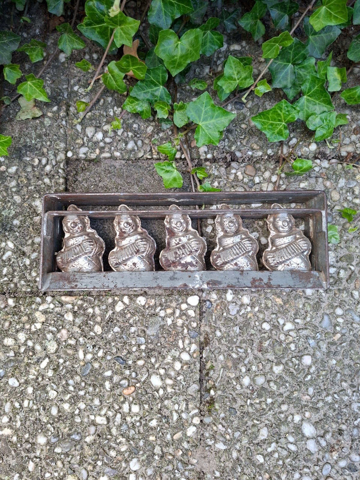 Antieke chocolademal: Accordeon spelende clown, Antiek en Kunst, Ophalen of Verzenden