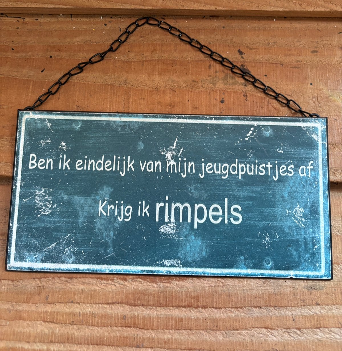 Leuk tekst bordje, Ophalen of Verzenden, Zo goed als nieuw