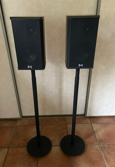 BnS speakers SDX-30 Intelligent Line, inclusief stands, Audio, Tv en Foto, Gebruikt, Geschikt voor surround/home cinema, 60 tot 120 watt