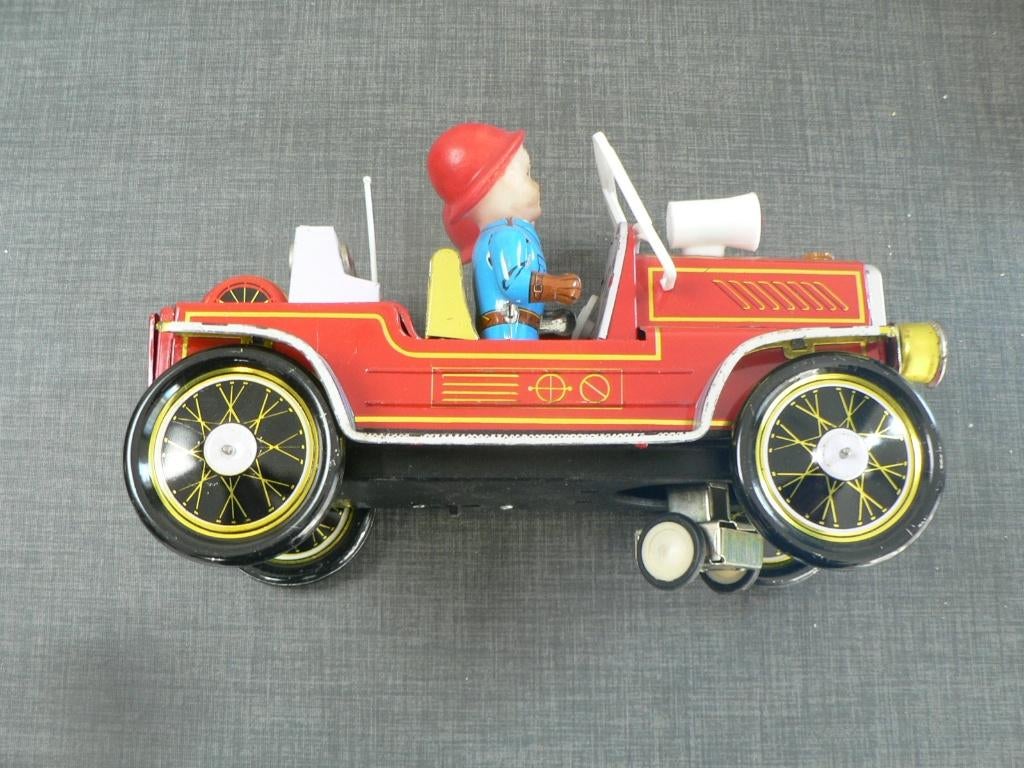 oude blikken brandweerwagen china 409  me699 25cm, Antiek en Kunst, Antiek | Speelgoed, Ophalen of Verzenden