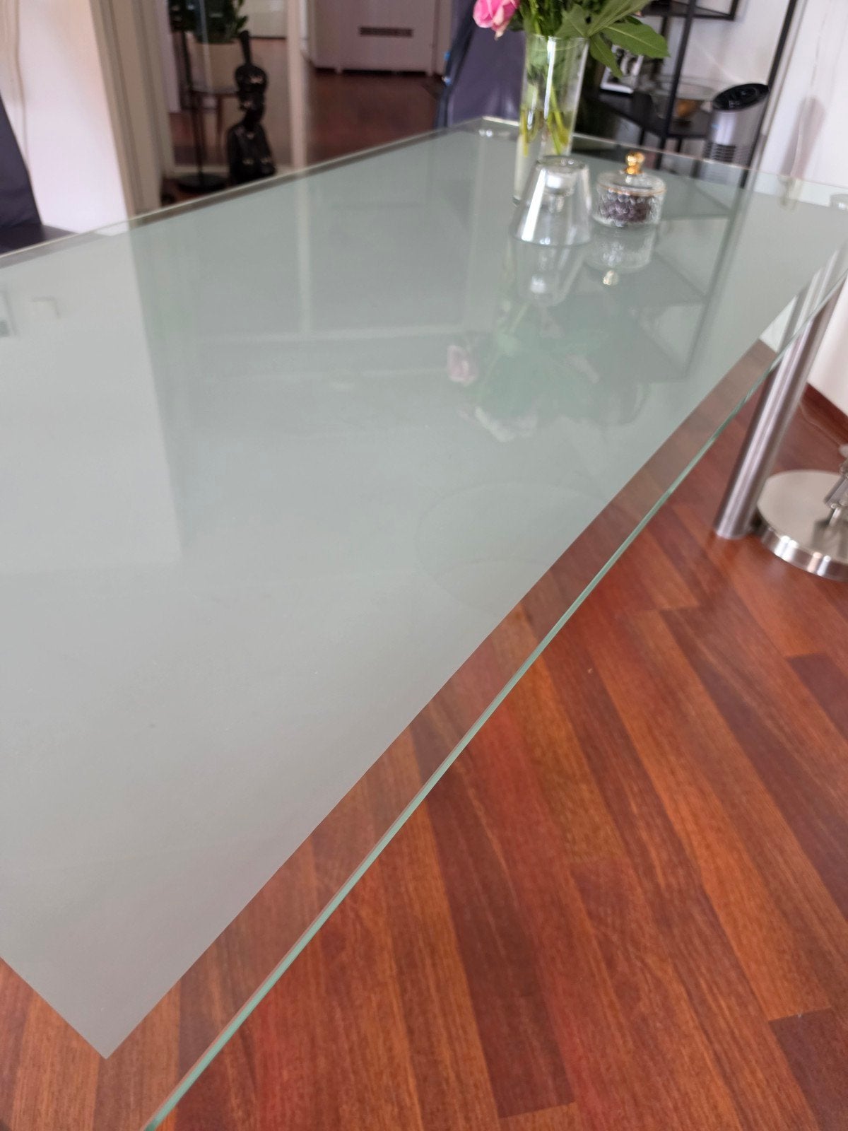 glazen eettafel GRATIS AFHALEN, Ophalen, Gebruikt, 50 tot 100 cm, Glas