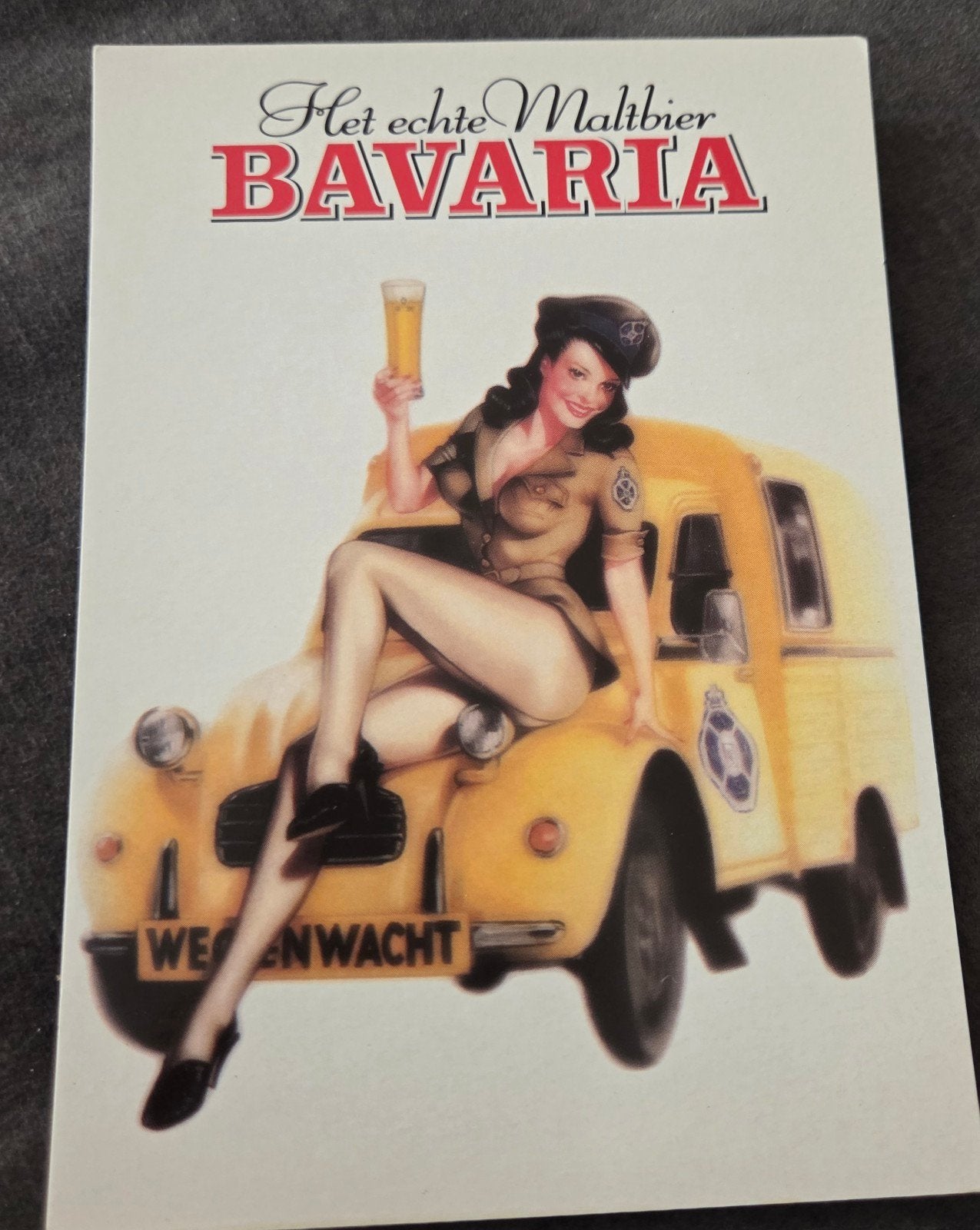 Vintage Bavaria Bier Pin-up Ansichtkaart, Verzenden, 1980 tot heden, Ongelopen, Overige thema's