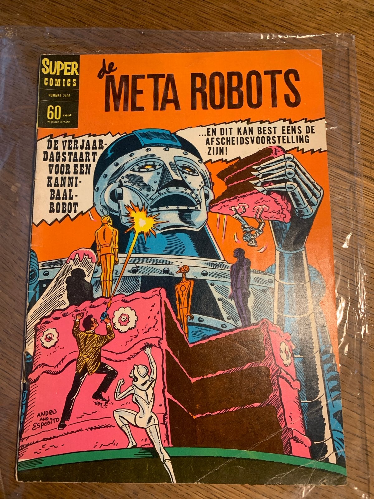 Super Comics: De Meta Robots - Vintage Stripboek, Boeken, Eén stripboek, Ophalen of Verzenden, Gelezen