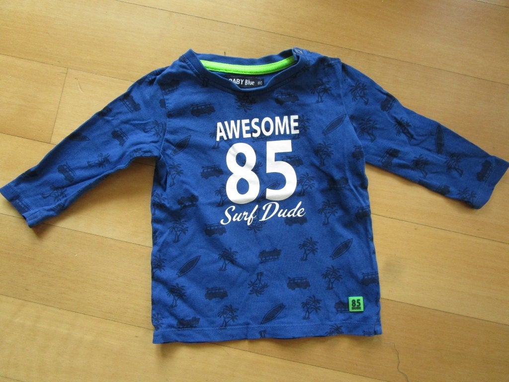 Baby Blue - stoere longsleeve maat 80, Baby Blue, Ophalen of Verzenden, Zo goed als nieuw, Jongetje