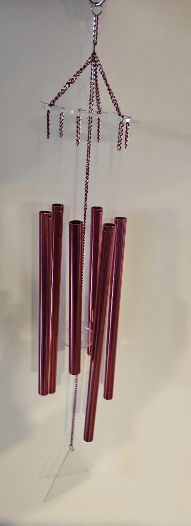 Kerst chime met klingel, rood metaal met kunststof, Ophalen of Verzenden, Zo goed als nieuw