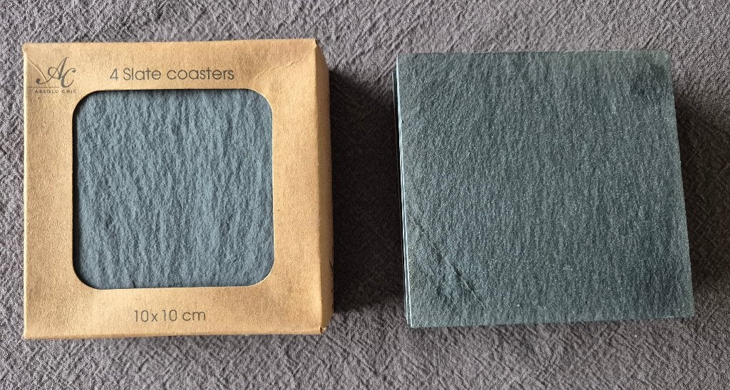 8 onderzetters van leisteen zgan, Ophalen of Verzenden, Zo goed als nieuw