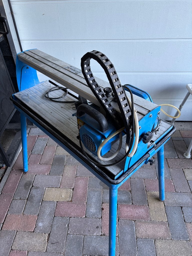 2 Tegel zaagmachine,s, Gebruikt, Overige typen, Ophalen of Verzenden, 30 tot 70 mm