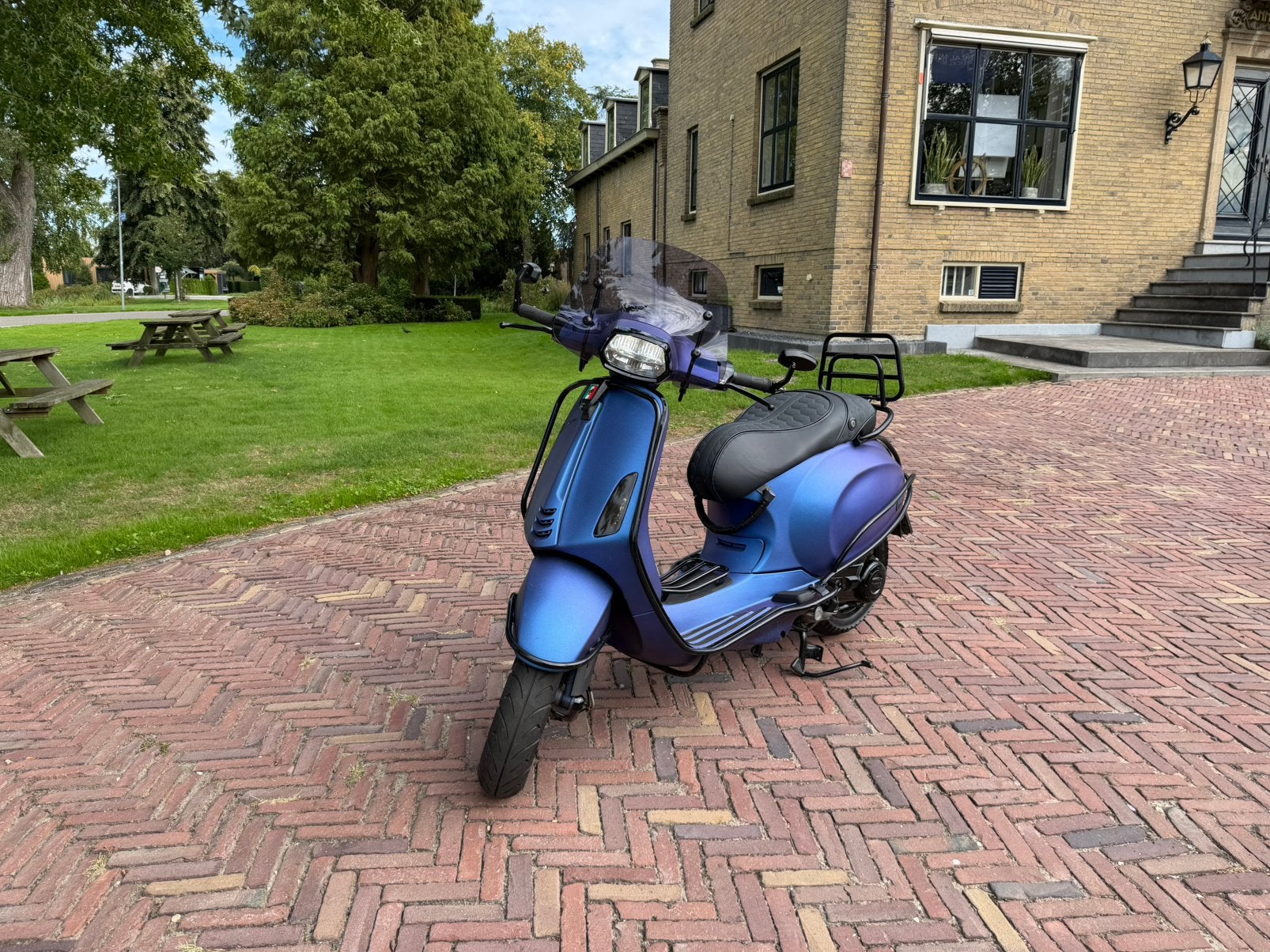 Vespa sprint custom full options geel kenteken, Gebruikt, Overige modellen, Maximaal 45 km/u, Ophalen of Verzenden