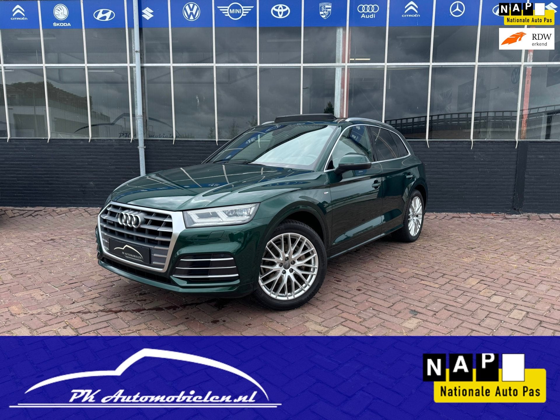 Audi Q5 2.0 TFSI Quattro S-Line *NAPPA LEER PANODAK LUCHTVER, Automaat, Gebruikt, 4 cilinders, Bedrijf