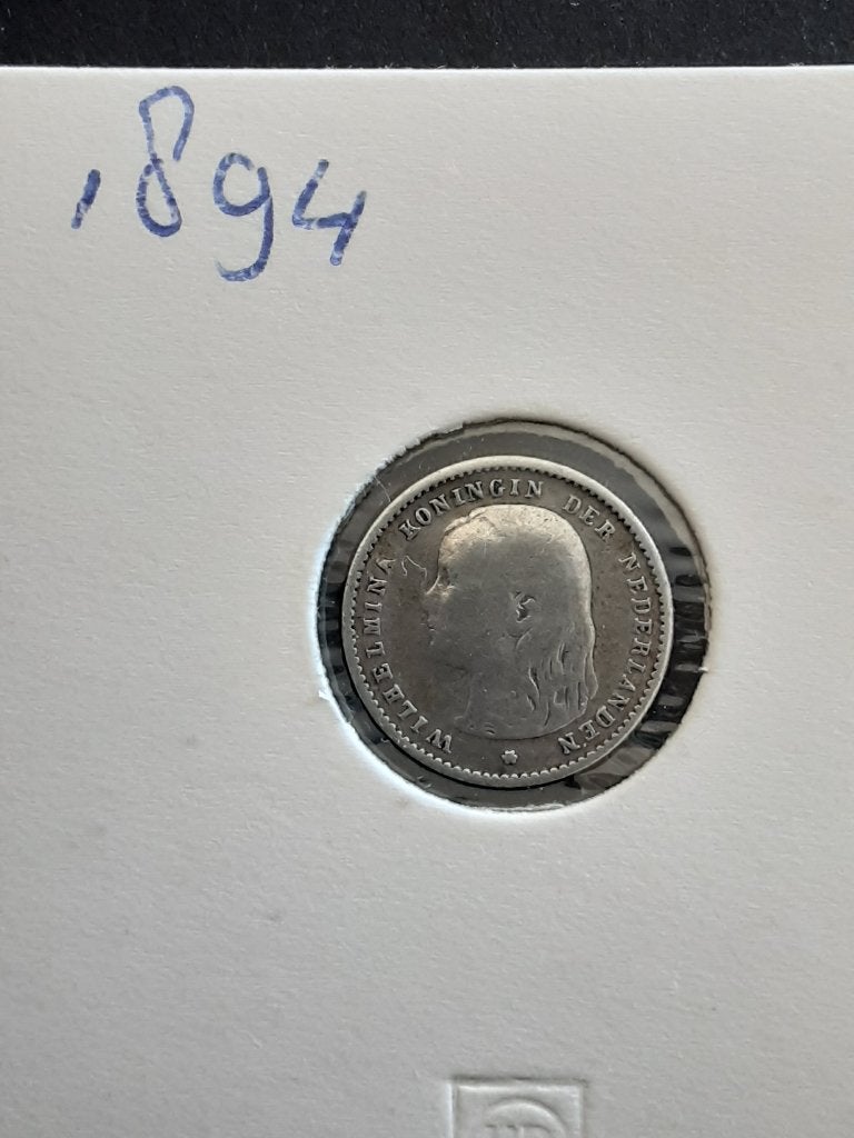 10 cent 1894 Koningin Wilhelmina, Verzenden, Zilver, 10 cent, Koningin Wilhelmina