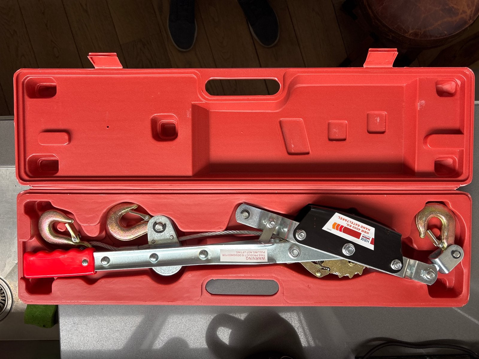 Nieuw HBM Hand Rateltakel 4000 kg - Krachtige Lier, Ophalen of Verzenden, Nieuw, Overige typen, Overige merken