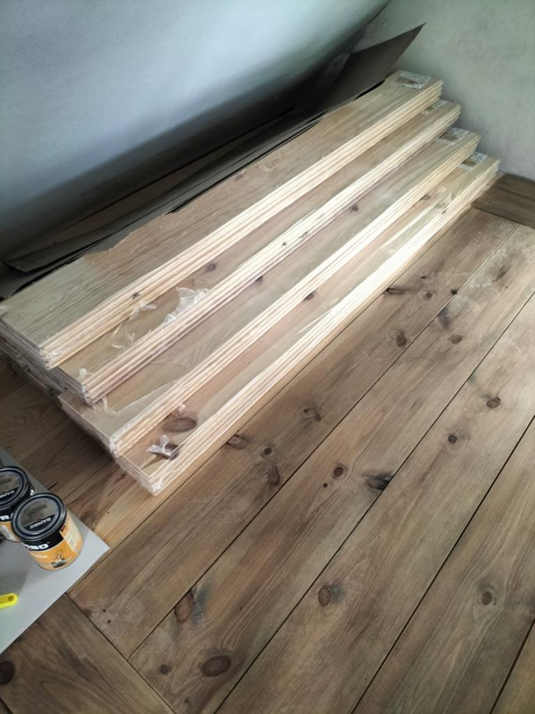 Nieuw 16 m2 grenen vloerdelen nog in de verpakking, Doe-het-zelf en Verbouw, Hout en Planken, Ophalen, Minder dan 25 mm, Grenen