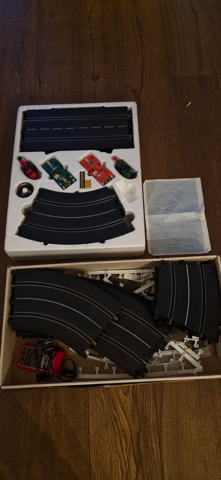 Vintage Fleischmann Racebaan Set met Auto's en Onderdelen, Kinderen en Baby's, Speelgoed | Racebanen, Fleischmann, Ophalen of Verzenden