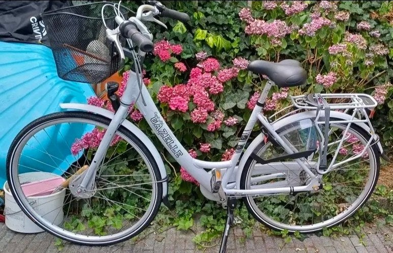 z.g.a.n. Gazelle Esprit Lite damesfiets met mand en bagagedr, Ophalen, Gebruikt, Velgrem, Versnellingen