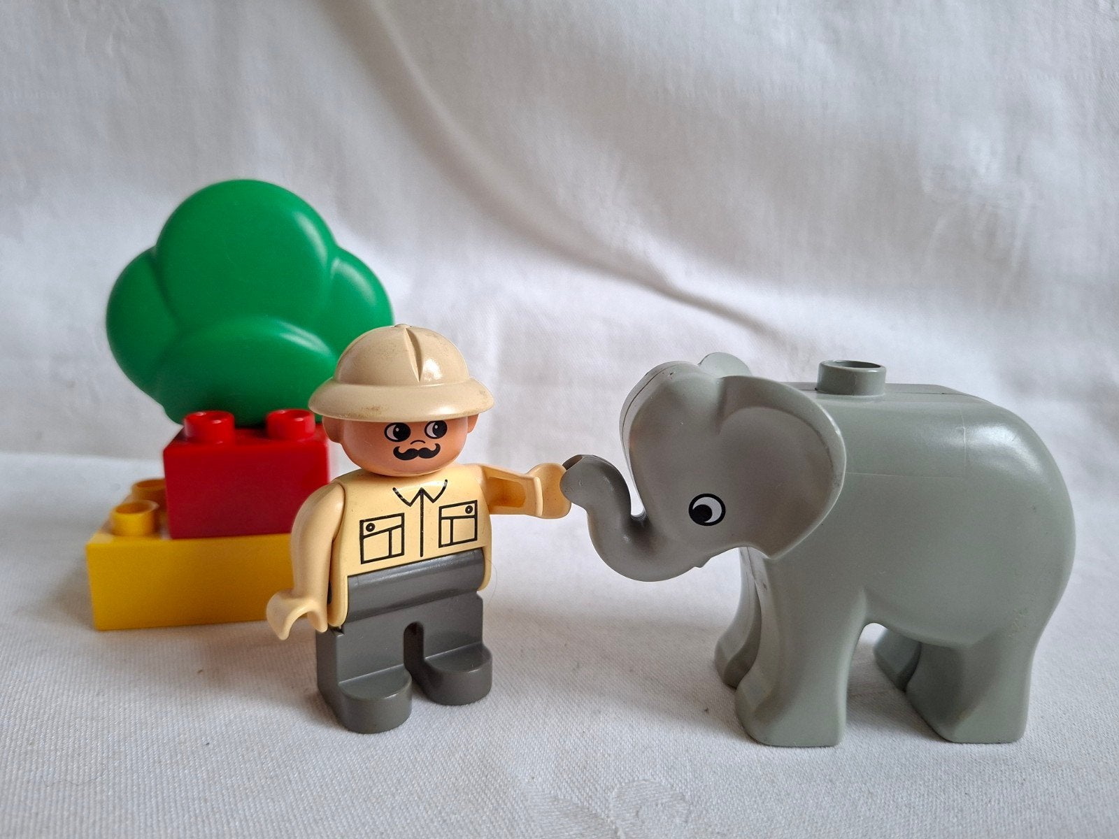 Vintage Duplo set 2616 Mini Safari Oppasser met olifant, Kinderen en Baby's, Gebruikt, Ophalen of Verzenden, Duplo, Complete set