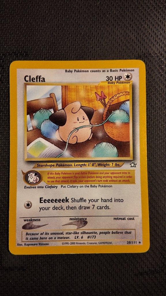 Cleffa 20 Neo Genesis | Pokemon kaart, Ophalen, Zo goed als nieuw, Losse kaart
