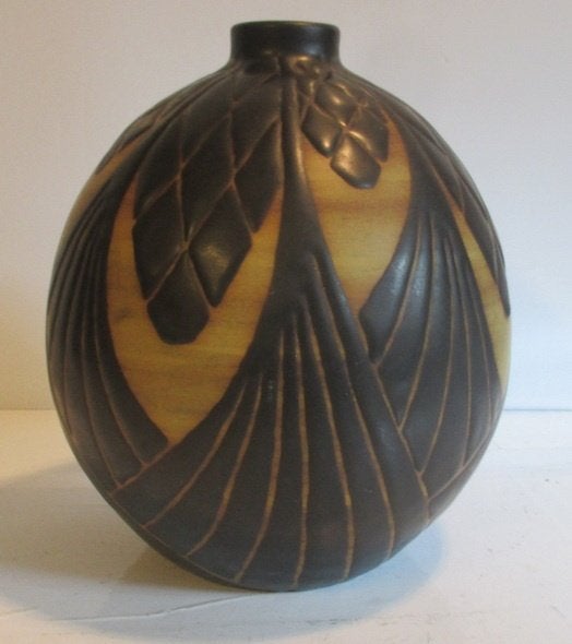 Art deco Boch Keramis gres vaas Catteau Africanistisch decor, Antiek en Kunst, Verzenden
