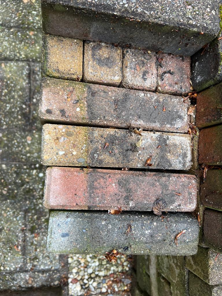 Betonklinkers waalformaat ~ 30 m2 / gratis, Tuin en Terras, Ophalen, Gebruikt, Beton, Klinkers