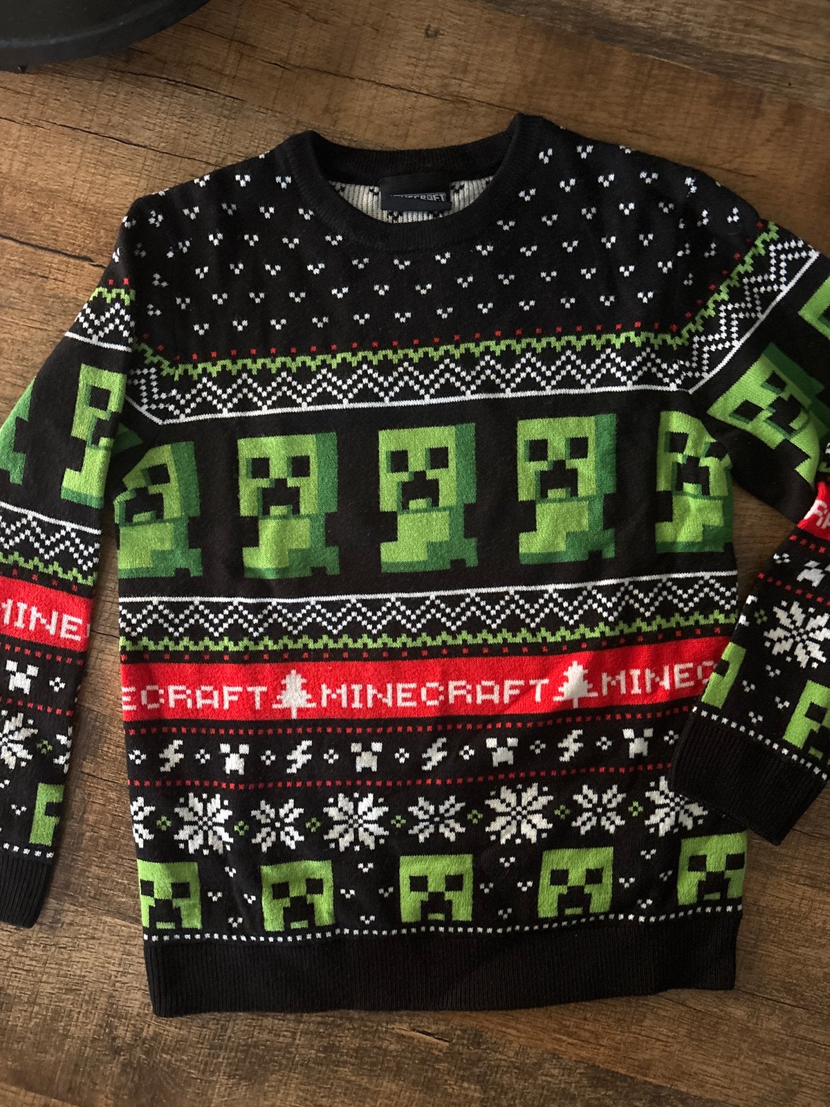 Minecraft kersttrui maat 134/140 in nieuwstaat!, Ophalen of Verzenden, Nieuw, Jongen of Meisje, Trui of Vest