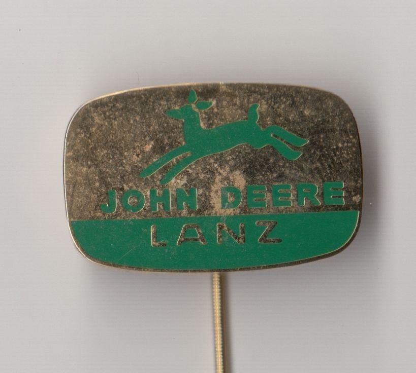 John Deere Lanz emaille Tractor speldje, Gebruikt, Niet vindbaar, Niet vindbaar, Speldje of Pin