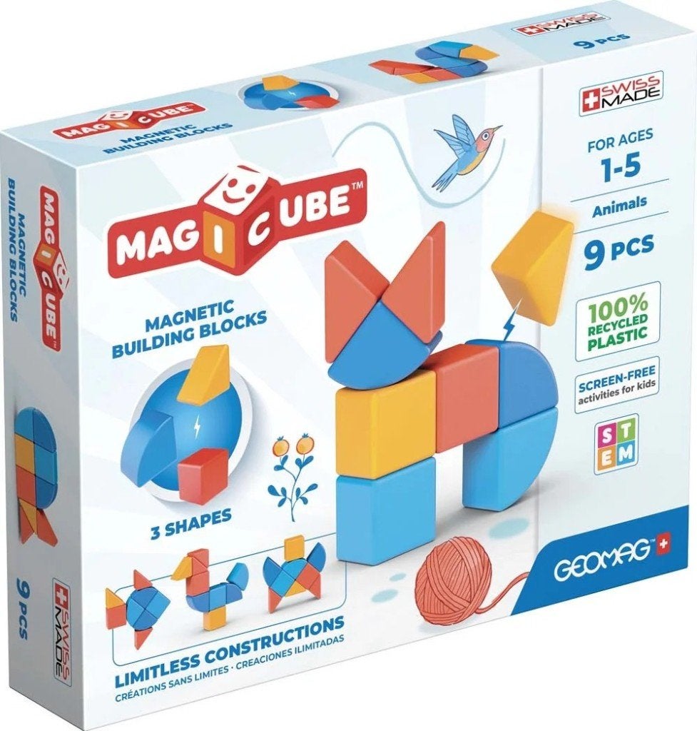 Geomag Magicube Animals 9 stuks - nieuw, Kinderen en Baby's, ., Geomag, Nieuw, Ophalen of Verzenden