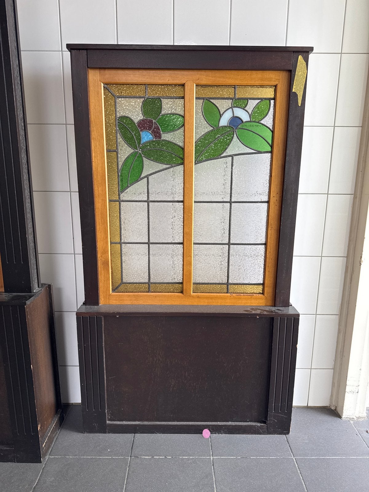 Set van 3 Kleine Glas-in-lood Room Dividers, Ophalen, Gebruikt