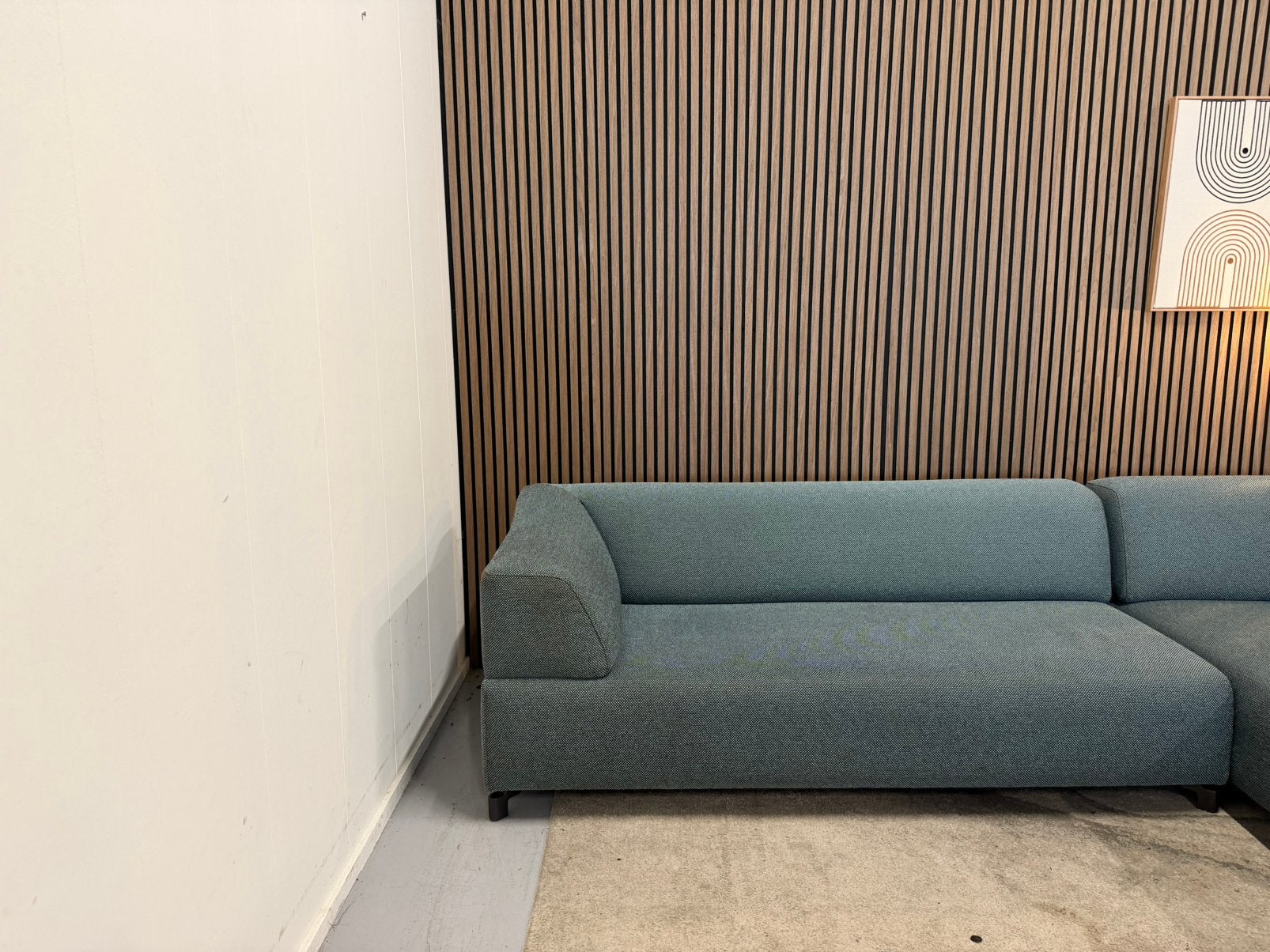 Leolux - Faya Lobi - Hoekbank - Blauw - Zeer Nette Staat, Ophalen of Verzenden, Zo goed als nieuw, 150 cm of meer, Vierpersoons of meer