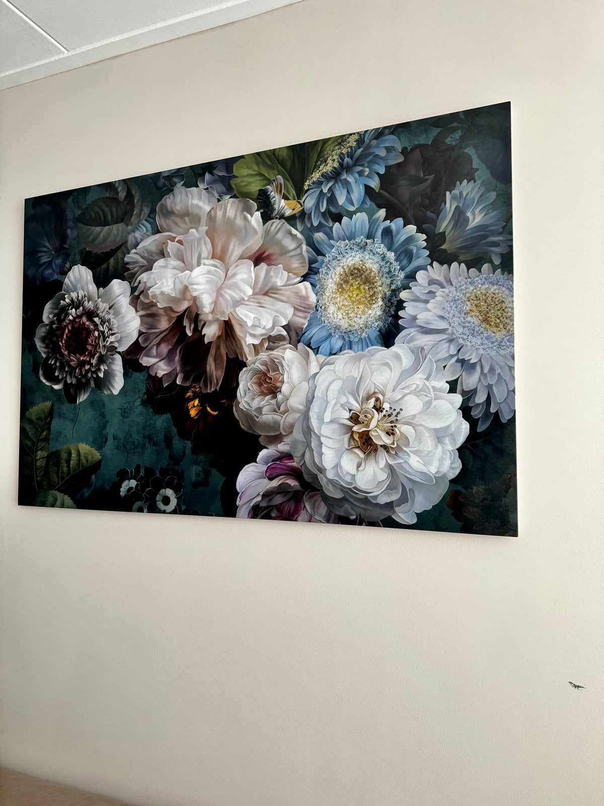 Prachtig 3D Bloemen Schilderij - Groot Formaat, Ophalen, 50 – 75, Zo goed als nieuw, Schilderij