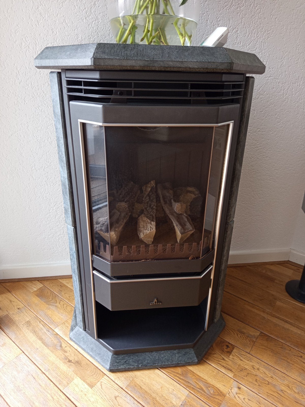Barbas gashaard speksteen concentrische gasafvoer, Ophalen of Verzenden, Gebruikt, Gas, Gaskachel