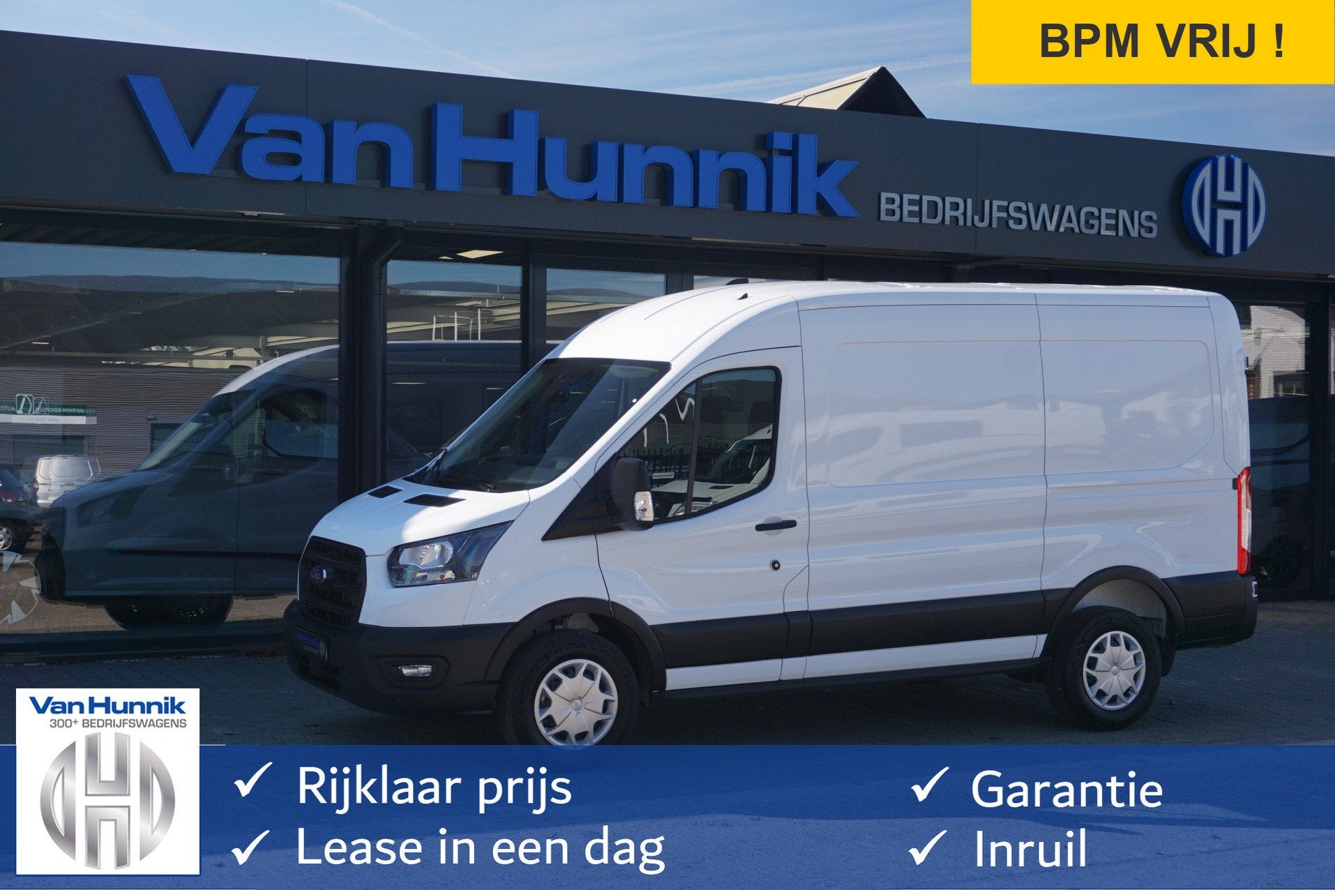 Ford Transit 330M 105PK Trend L2H2 BPM VRIJ! Airco, Cruise,, Voorwielaandrijving, Parkeersensor, Gebruikt, 4 cilinders