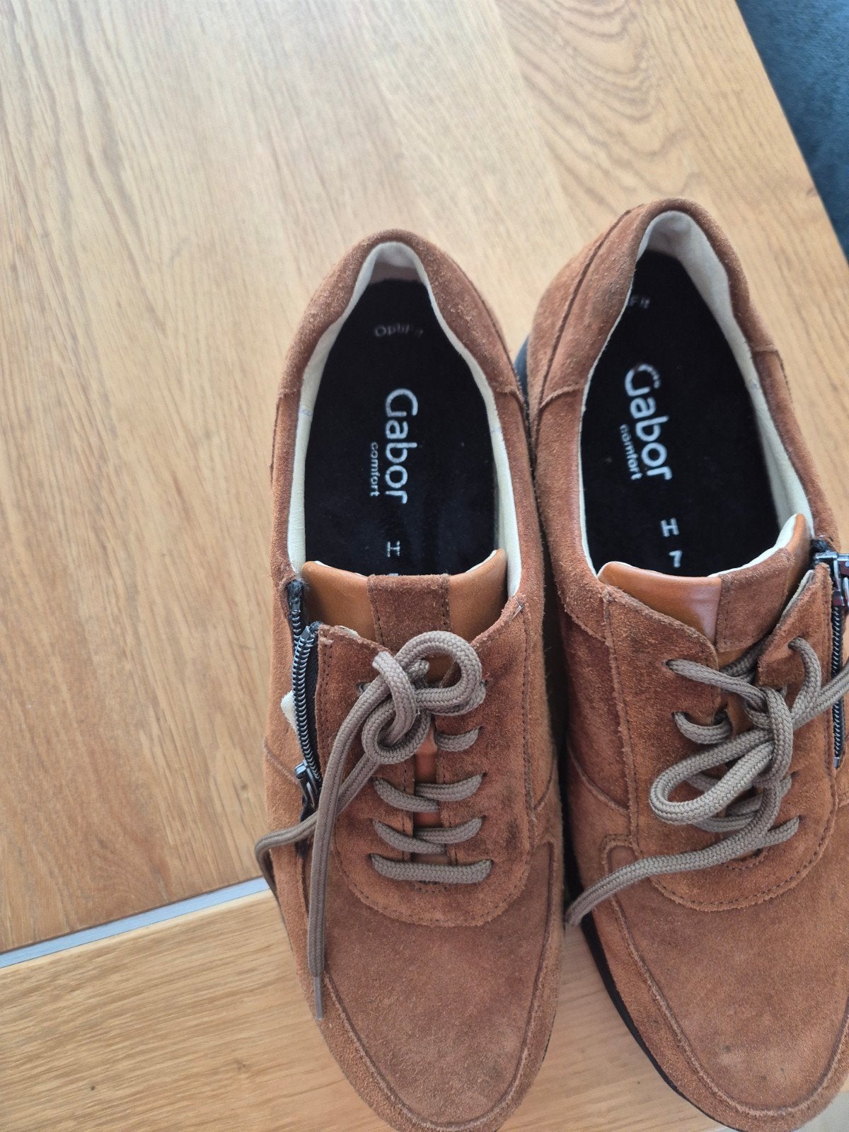 Gabor Comfort suède veterschoenen - Maat 7, Schoenen met lage hakken, Bruin, Gabor, Ophalen of Verzenden