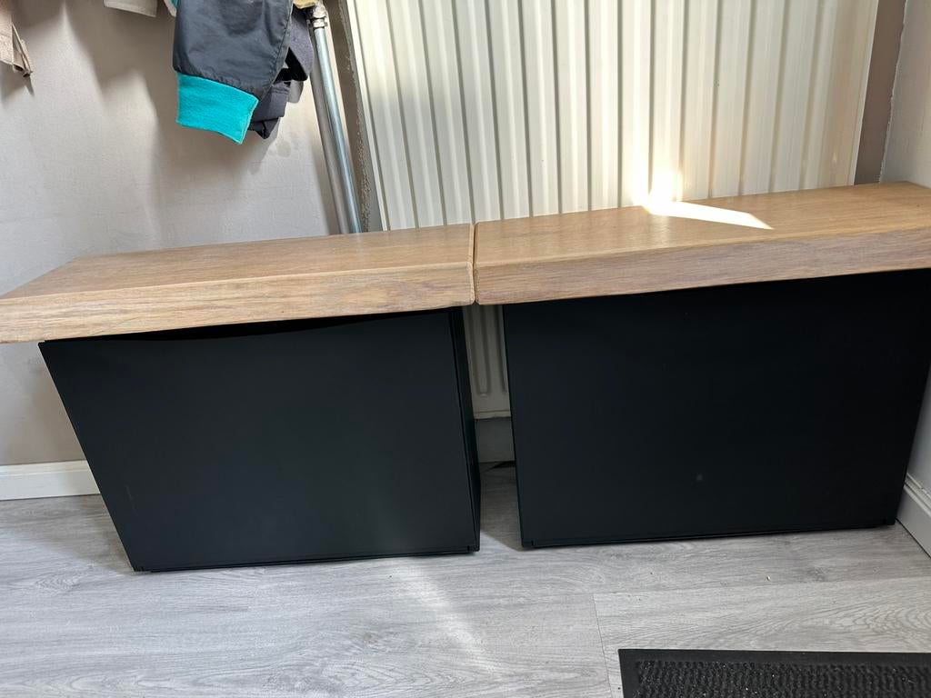 Ikea trones schoenenkast met houten plank, Ophalen, Zo goed als nieuw