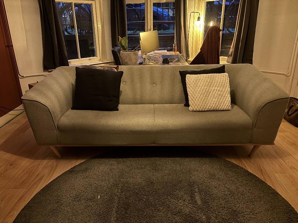 Scandinavische 3-zits bank + loveseat, Huis en Inrichting, 250 tot 300 cm, Gebruikt, Modern scandinavisch, Driepersoons