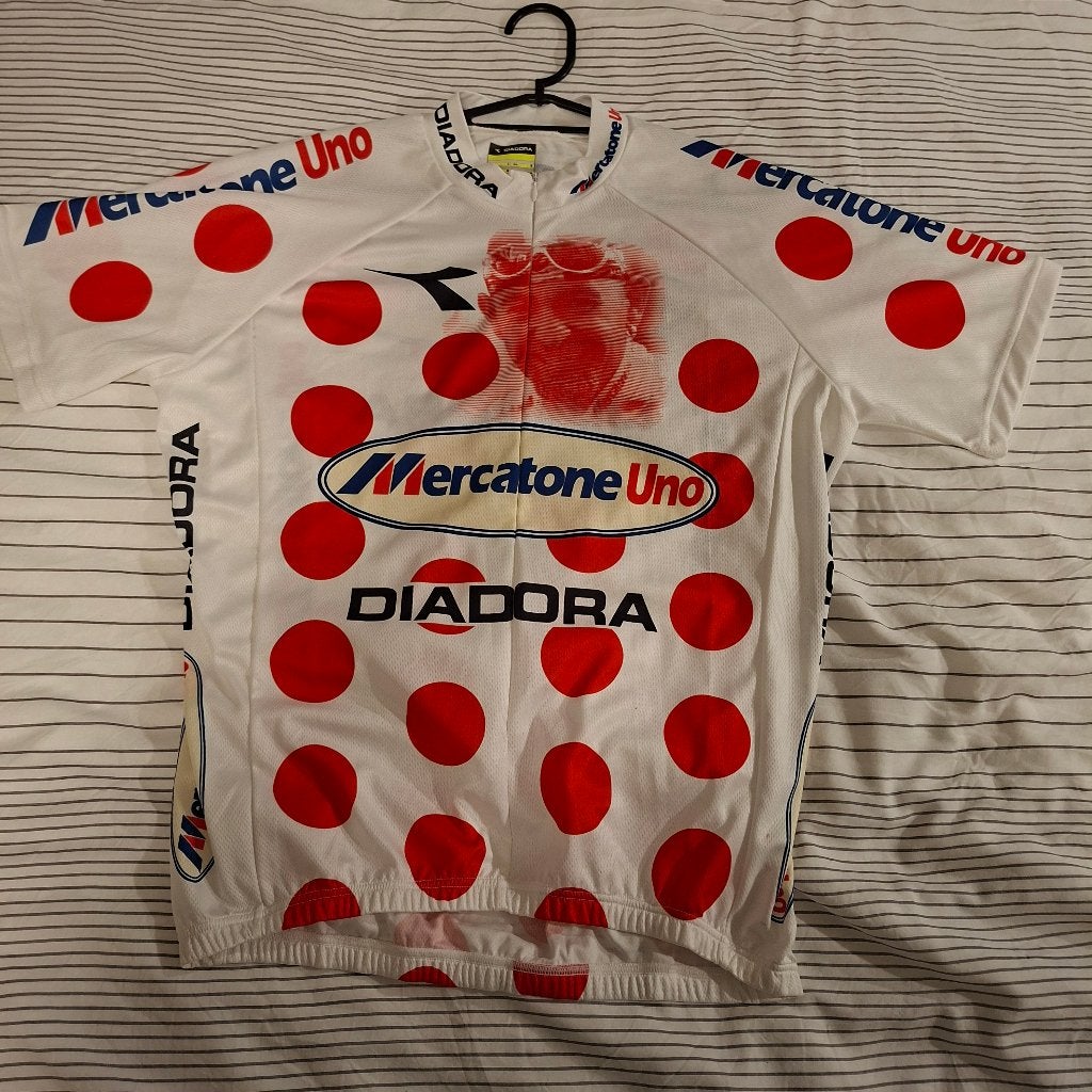 Vintage Pantani Mercatone Uno – Tour de France wielershirt, Ophalen of Verzenden, Zo goed als nieuw, Kleding
