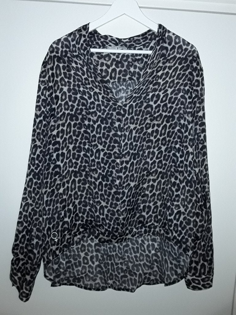 Funky Staff Prachtige Blouse Met Tijgerprint Maat XL, Bruin, Maat 46/48 (XL) of groter, Nieuw, Ophalen of Verzenden