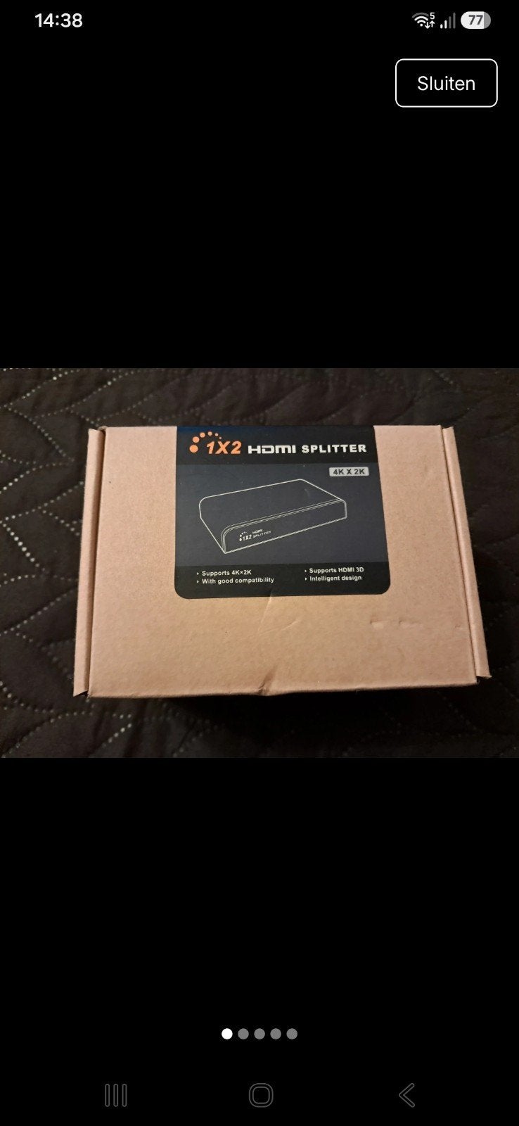 TechTube Pro 1x2 HDMI Splitter 4K 2K LK312PRO, Ophalen of Verzenden, Nieuw, Minder dan 2 meter, HDMI-kabel