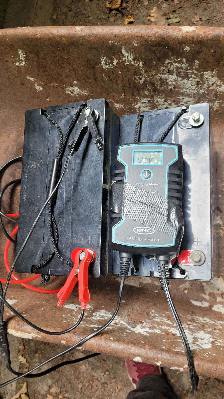 Ecobat deep cycle accu 110Ah, Verzenden, Gebruikt