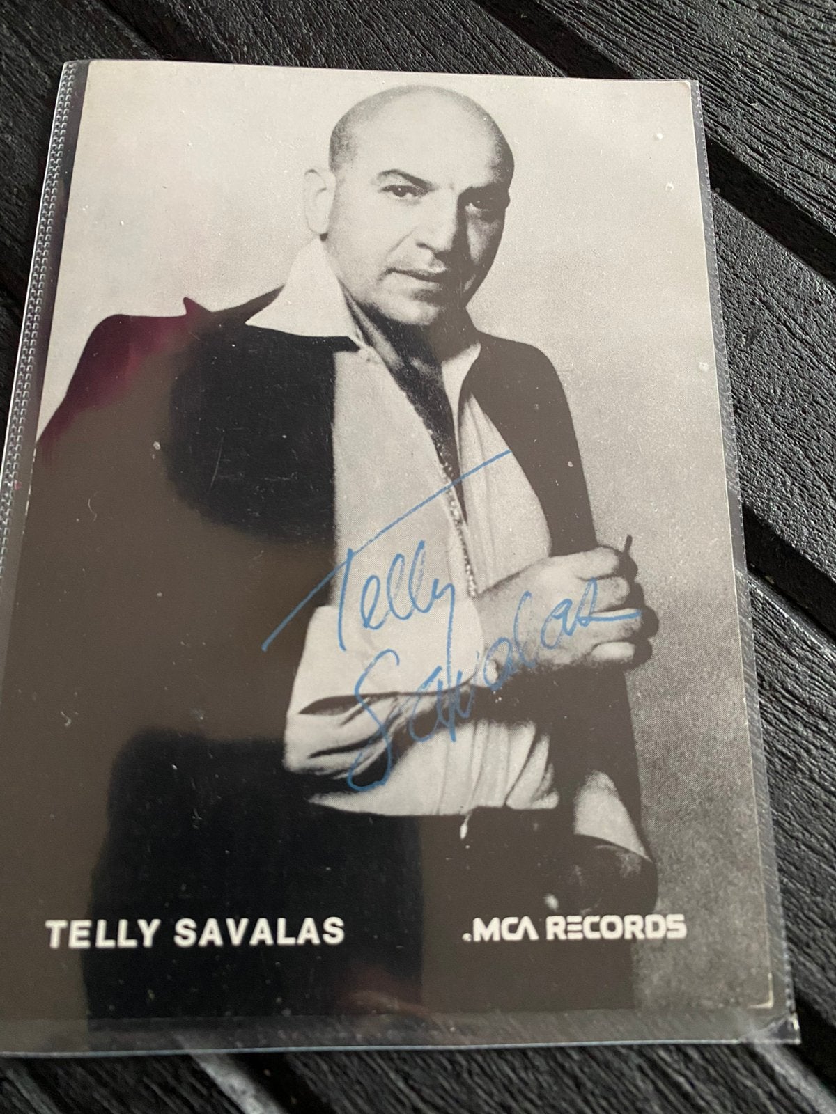 Filmster telly savalas, Ophalen of Verzenden, Zo goed als nieuw, Foto of Kaart