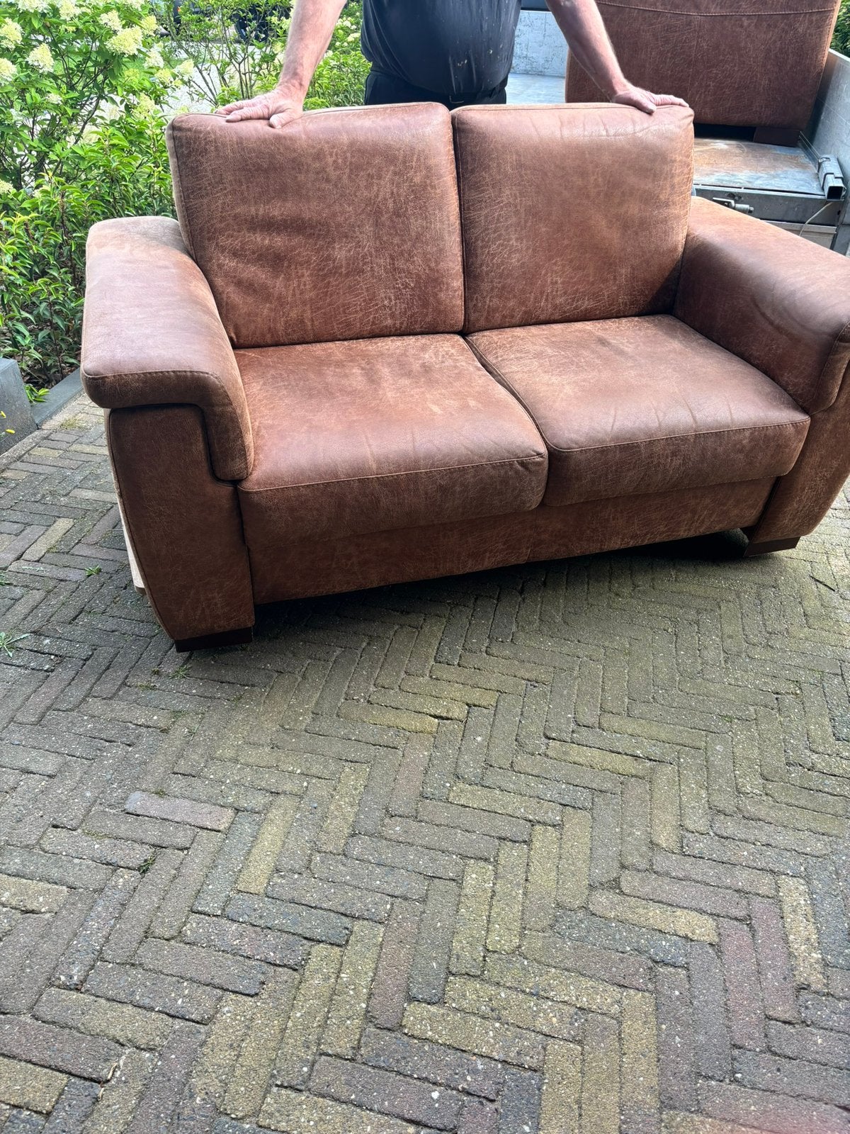 Tweezitsbank, Huis en Inrichting, Banken | Bankstellen, Ophalen, Gebruikt, 150 tot 200 cm, Tweepersoons