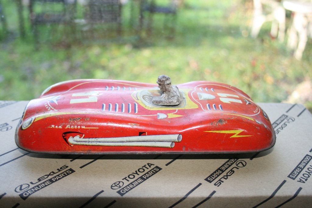 Blikken Red Arrow Roter Pfeil W-570 raceauto met frictie, Ophalen of Verzenden