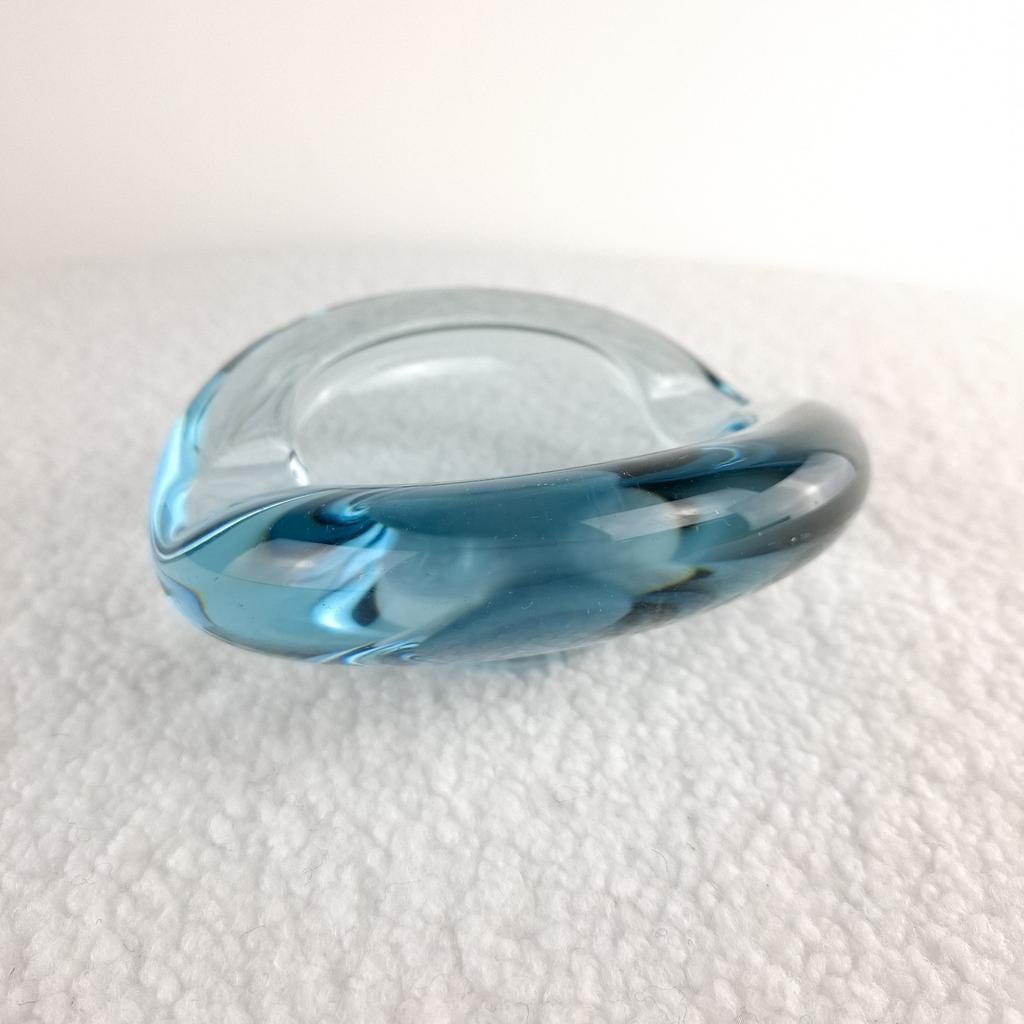 Vintage Holmegaard schaaltje Per Lutken lichtblauw glas, Ophalen of Verzenden