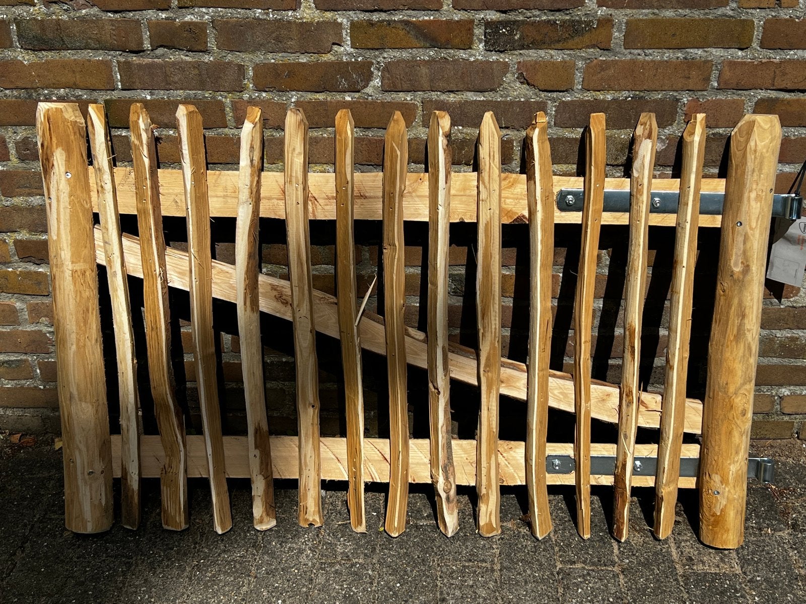(2) Houten tuinpoort Kastanje – 100 x 75 cm, Ophalen, Nieuw, M, M