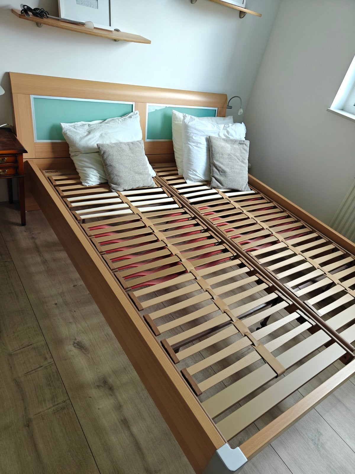 2 persoonsbed, Ophalen, Tweepersoons, 160 cm, Hout